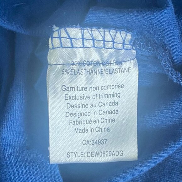 AUBAINERIE/AU44 DEFROST (Size M) Wrap Blue Floral Cropped Top - Picture 5 of 6